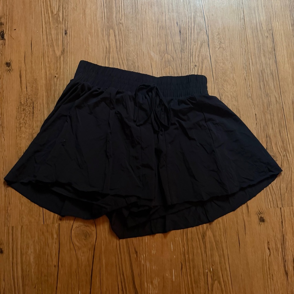 Free People AS Revival black shorts with drawstring waist #activewear #athletic